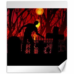 Horror Zombie Ghosts Creepy Canvas 8  x 10 