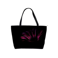 Purple Flower Pattern Design Abstract Background Shoulder Handbags by Amaryn4rt