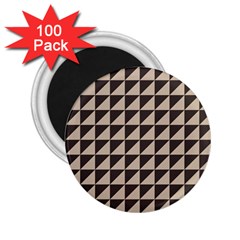 Brown Triangles Background Pattern  2 25  Magnets (100 Pack)  by Amaryn4rt