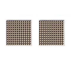 Brown Triangles Background Pattern  Cufflinks (square) by Amaryn4rt