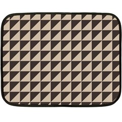 Brown Triangles Background Pattern  Fleece Blanket (mini) by Amaryn4rt