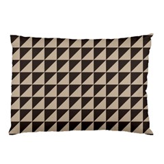 Brown Triangles Background Pattern  Pillow Case (two Sides) by Amaryn4rt