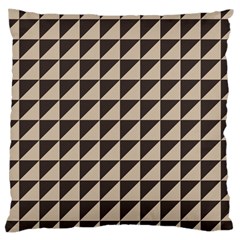 Brown Triangles Background Pattern  Large Cushion Case (two Sides) by Amaryn4rt