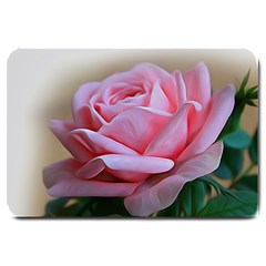 Rose Pink Flowers Pink Saturday Large Doormat  by Amaryn4rt