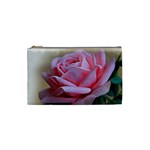 Rose Pink Flowers Pink Saturday Cosmetic Bag (Small)  Front