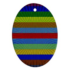 Pattern Background Oval Ornament (two Sides) by Amaryn4rt