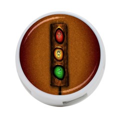 Traffic Light Green Red Yellow 4-Port USB Hub (One Side)