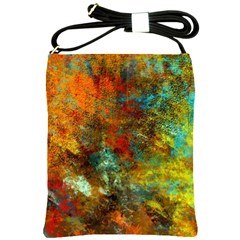 Mixed Abstract Shoulder Sling Bags by digitaldivadesigns