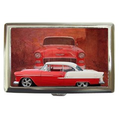 Classic Car Chevy Bel Air Dodge Red White Vintage Photography Cigarette Money Cases by yoursparklingshop