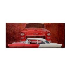 Classic Car Chevy Bel Air Dodge Red White Vintage Photography Cosmetic Storage Cases by yoursparklingshop