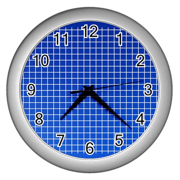 Background Diamonds Computer Paper Wall Clocks (Silver) 