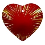 Color Gold Yellow Background Ornament (Heart)  Front