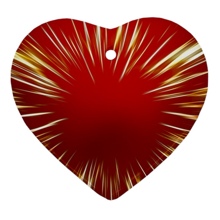 Color Gold Yellow Background Ornament (Heart) 