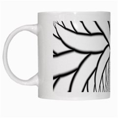 Fractal Symmetry Pattern Network White Mugs by Amaryn4rt