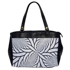 Fractal Symmetry Pattern Network Office Handbags by Amaryn4rt