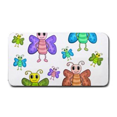 Colorful, Cartoon Style Butterflies Medium Bar Mats by Valentinaart