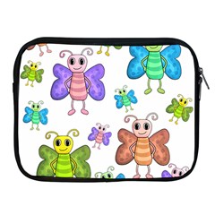 Colorful, Cartoon Style Butterflies Apple Ipad 2/3/4 Zipper Cases by Valentinaart