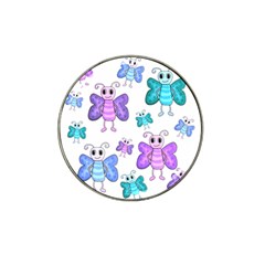 Cute Butterflies Pattern Hat Clip Ball Marker (4 Pack)