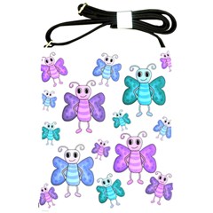 Cute Butterflies Pattern Shoulder Sling Bags by Valentinaart