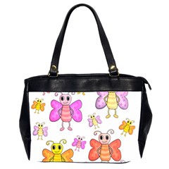 Cute Butterflies Pattern Office Handbags (2 Sides)  by Valentinaart