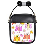 Cute butterflies pattern Girls Sling Bags Front