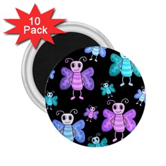 Blue and purple butterflies 2.25  Magnets (10 pack) 