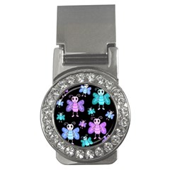 Blue and purple butterflies Money Clips (CZ) 