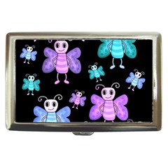 Blue and purple butterflies Cigarette Money Cases