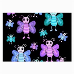 Blue and purple butterflies Large Glasses Cloth (2-Side)
