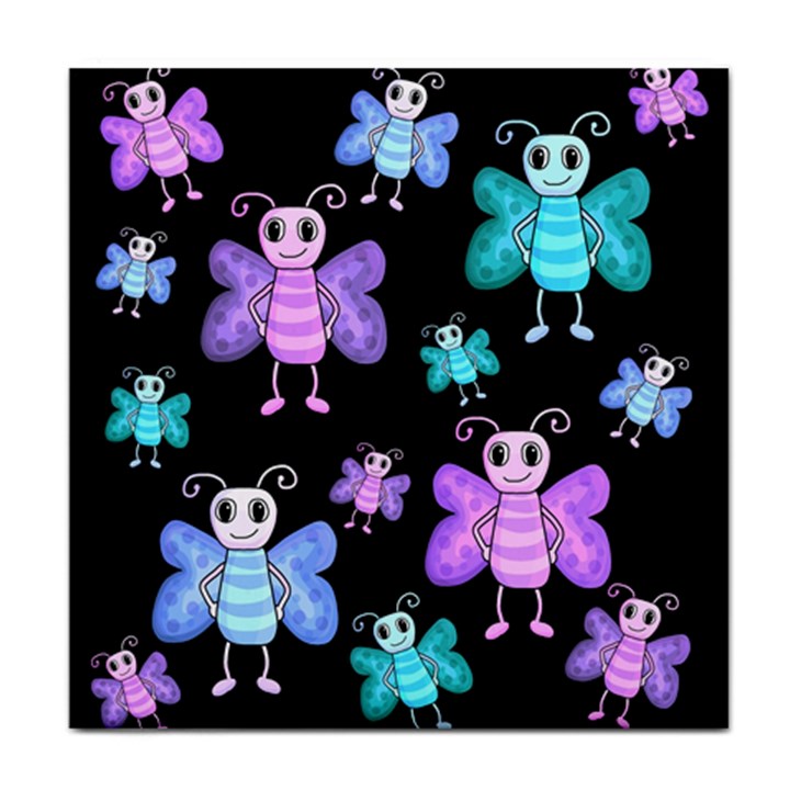 Blue and purple butterflies Face Towel