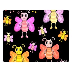 Cute Butterflies, Colorful Design Double Sided Flano Blanket (large) 