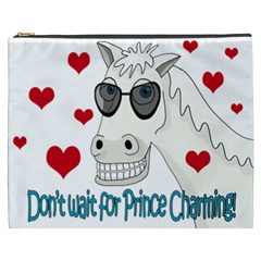 Don t Wait For Prince Sharming Cosmetic Bag (xxxl)  by Valentinaart