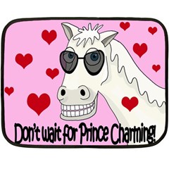 Don t Wait For Prince Charming Double Sided Fleece Blanket (mini)  by Valentinaart