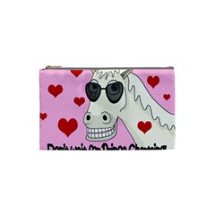 Don t Wait For Prince Charming Cosmetic Bag (small)  by Valentinaart