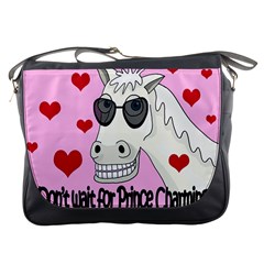 Don t Wait For Prince Charming Messenger Bags by Valentinaart