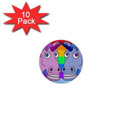 Unicorn Love 1  Mini Buttons (10 Pack) 