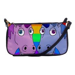 Unicorn Love Shoulder Clutch Bags by Valentinaart