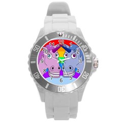 Unicorn Love Round Plastic Sport Watch (l)