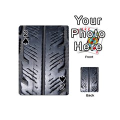 Mature Black Auto Altreifen Rubber Pattern Texture Car Playing Cards 54 (mini)  by Amaryn4rt