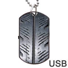 Mature Black Auto Altreifen Rubber Pattern Texture Car Dog Tag Usb Flash (two Sides)  by Amaryn4rt