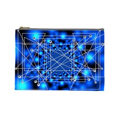 Network Connection Structure Knot Cosmetic Bag (large)  by Amaryn4rt