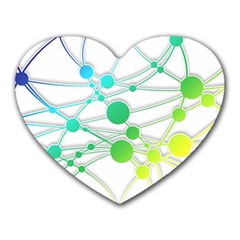 Network Connection Structure Knot Heart Mousepads by Amaryn4rt