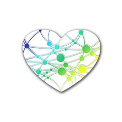 Network Connection Structure Knot Heart Coaster (4 Pack) 