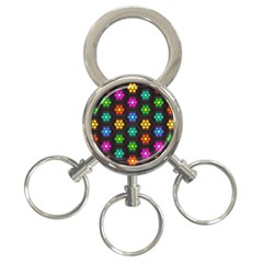 Pattern Background Colorful Design 3-Ring Key Chains