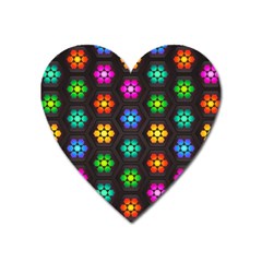 Pattern Background Colorful Design Heart Magnet