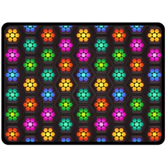 Pattern Background Colorful Design Double Sided Fleece Blanket (Large) 