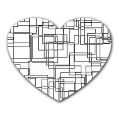 Structure Pattern Network Heart Mousepads by Amaryn4rt