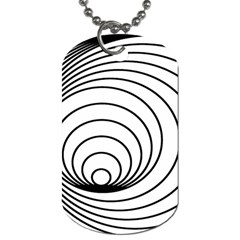 Spiral Eddy Route Symbol Bent Dog Tag (one Side) by Amaryn4rt