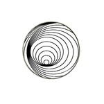 Spiral Eddy Route Symbol Bent Hat Clip Ball Marker (4 pack) Front