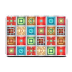 Tiles Pattern Background Colorful Small Doormat  by Amaryn4rt
